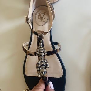 Vince Cuoio pony hair (leopard style) flat